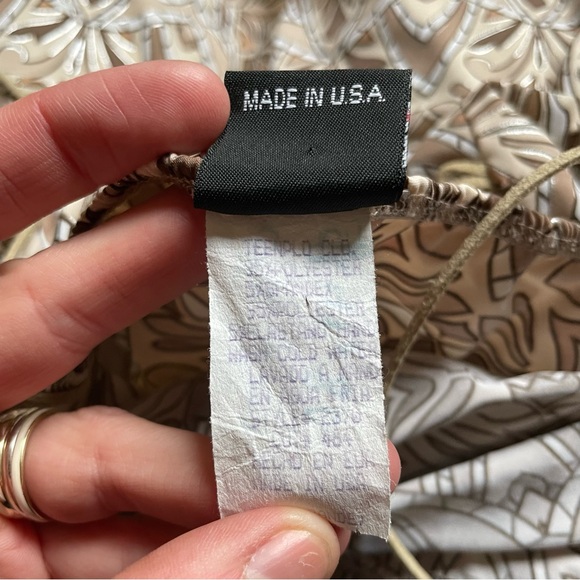 Y2K Vintage Baroque Tile Print Cowl Neck MIDI Slip Dress - Picture 6 of 10